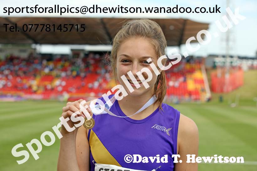 Inter girls triple jump, 2015 English Schools, Gateshead. Photo: David T. Hewitson/Sports for All Pics